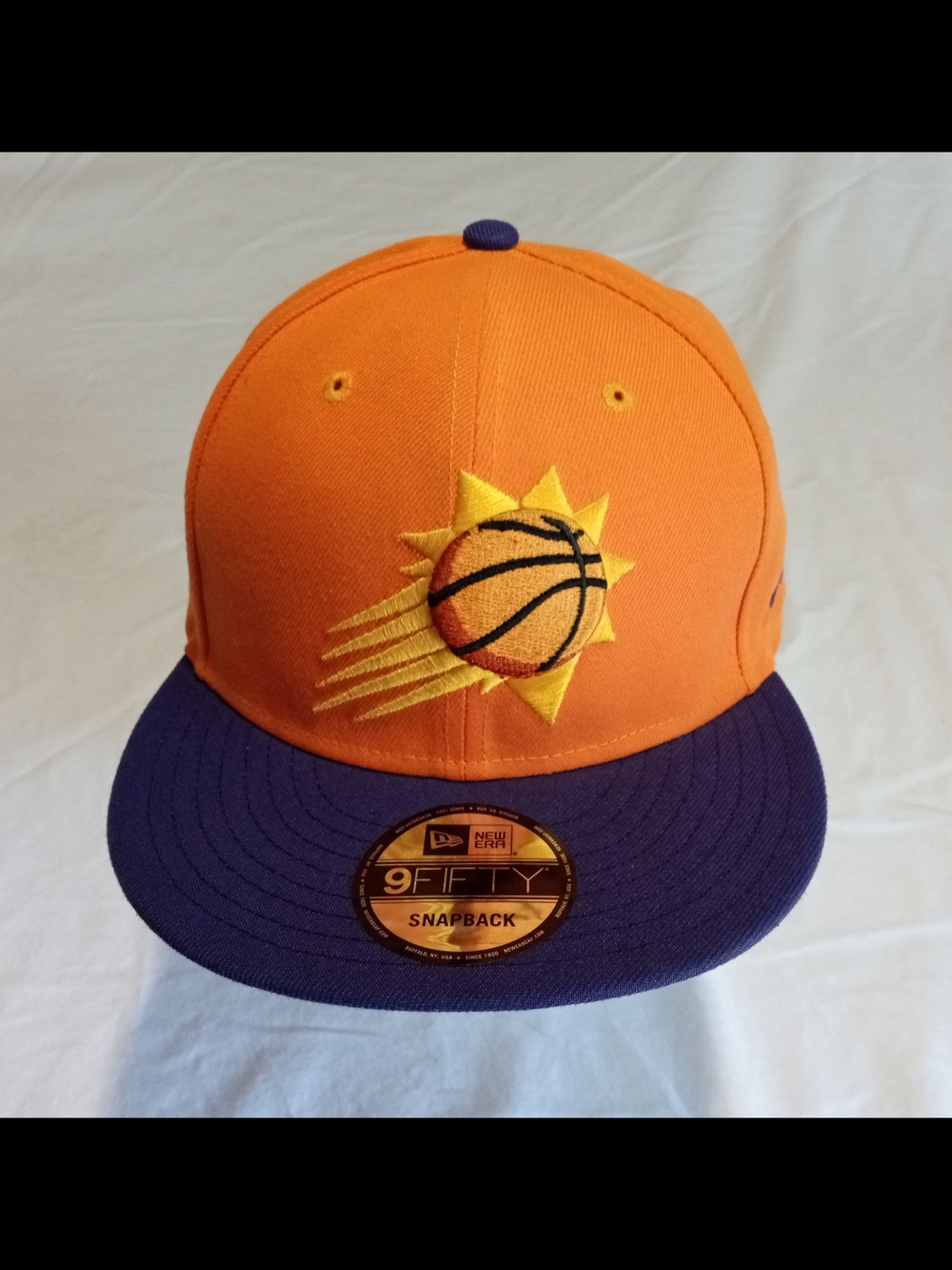 New Era Orange and Purple Suns Basketball Snapback Hat